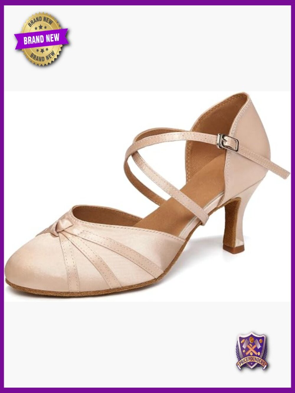 Closed Toe Ballroom Latin Dance Shoes Low Heel Women's Salsa Heels